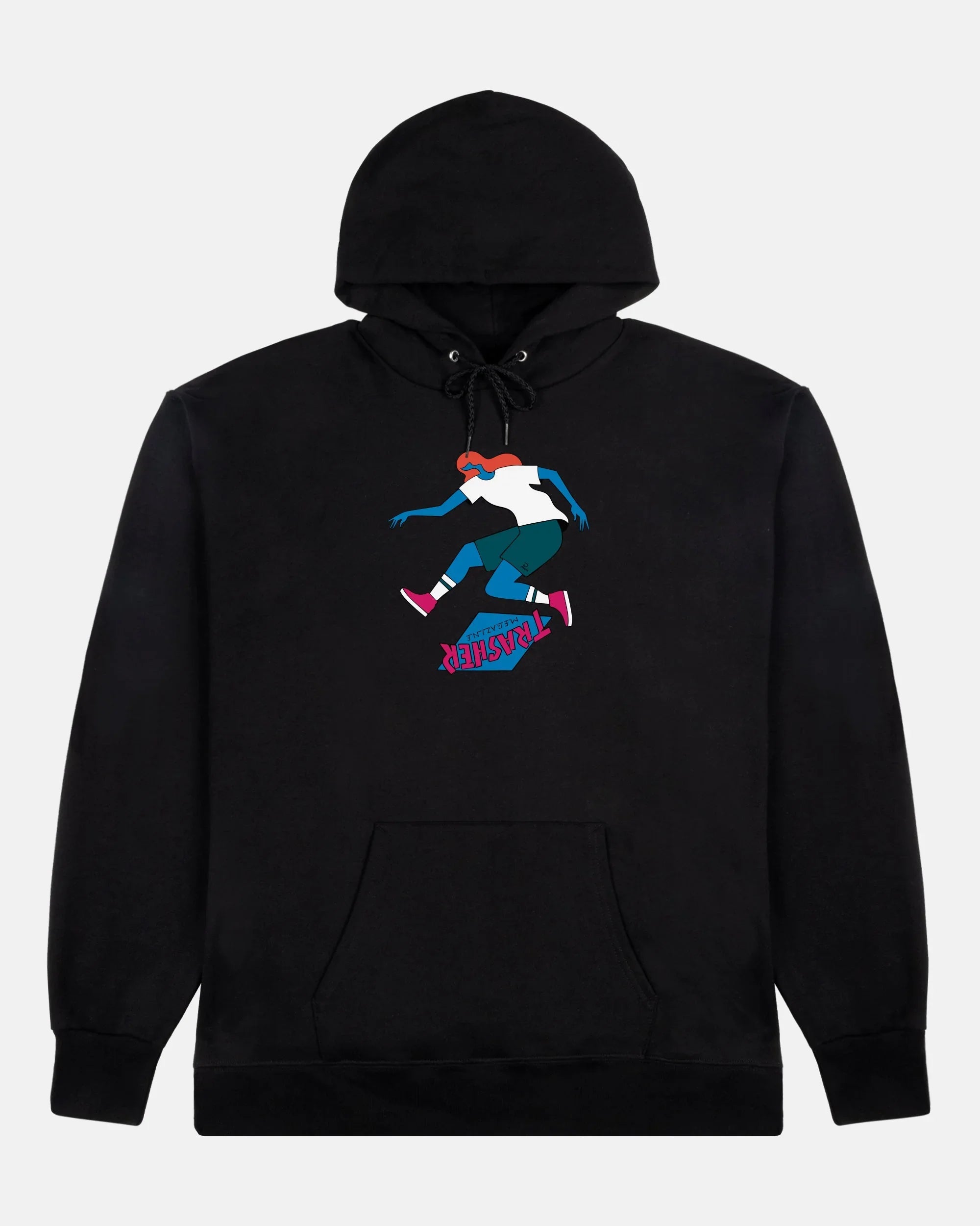 TRASHER TRE - HOODIE - BLACK
