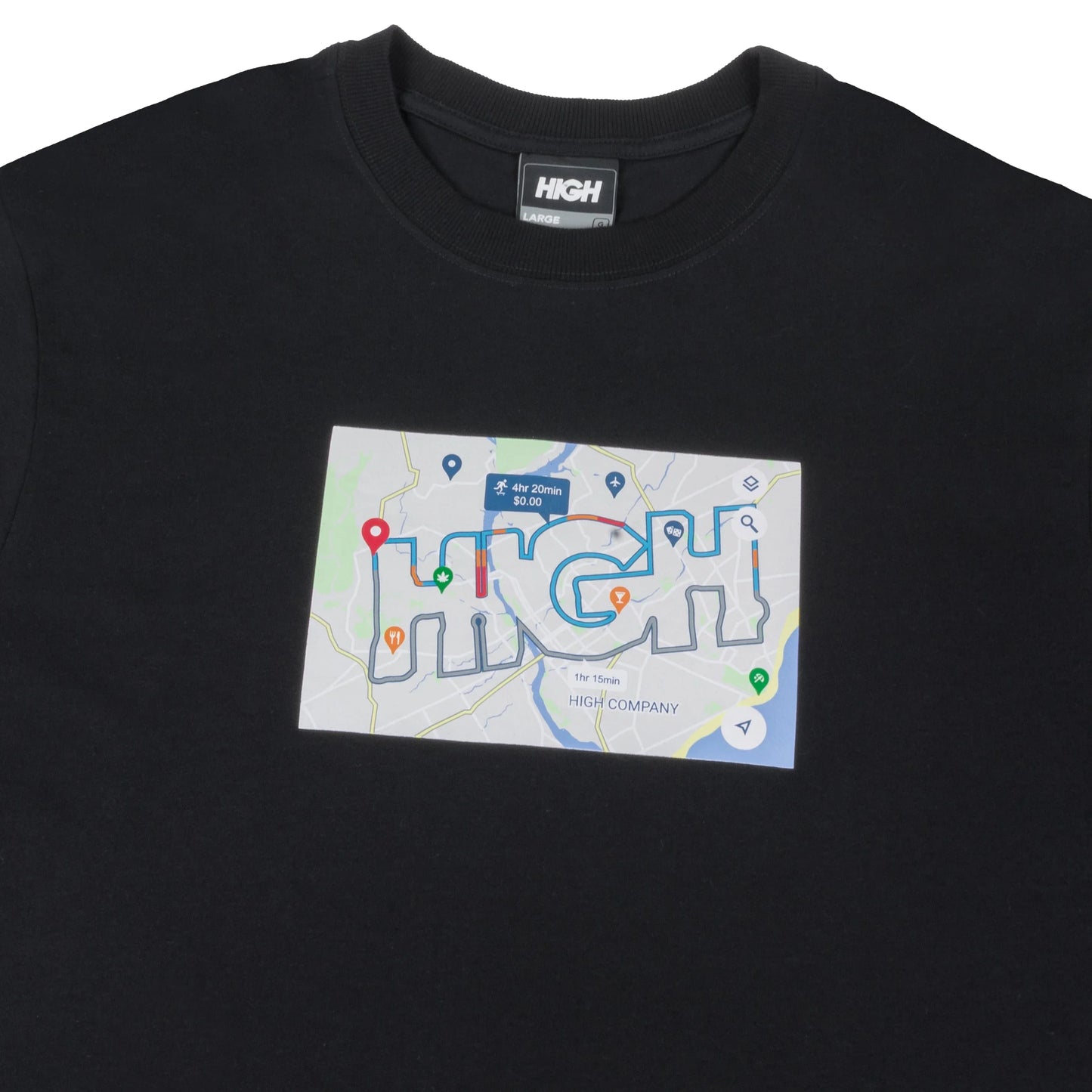 CAMISETA HIGH MAPS BLACK