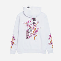 Fire Blossom Embroidered Hooded Fleece