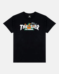 THRASHER X TOY MACHINE - VORTEX - T-SHIRT - BLACK