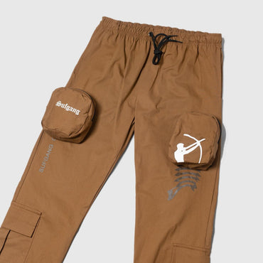 Calça Bolso Removível Marrom