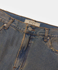 Dirty Straight Leg Denim Trousers