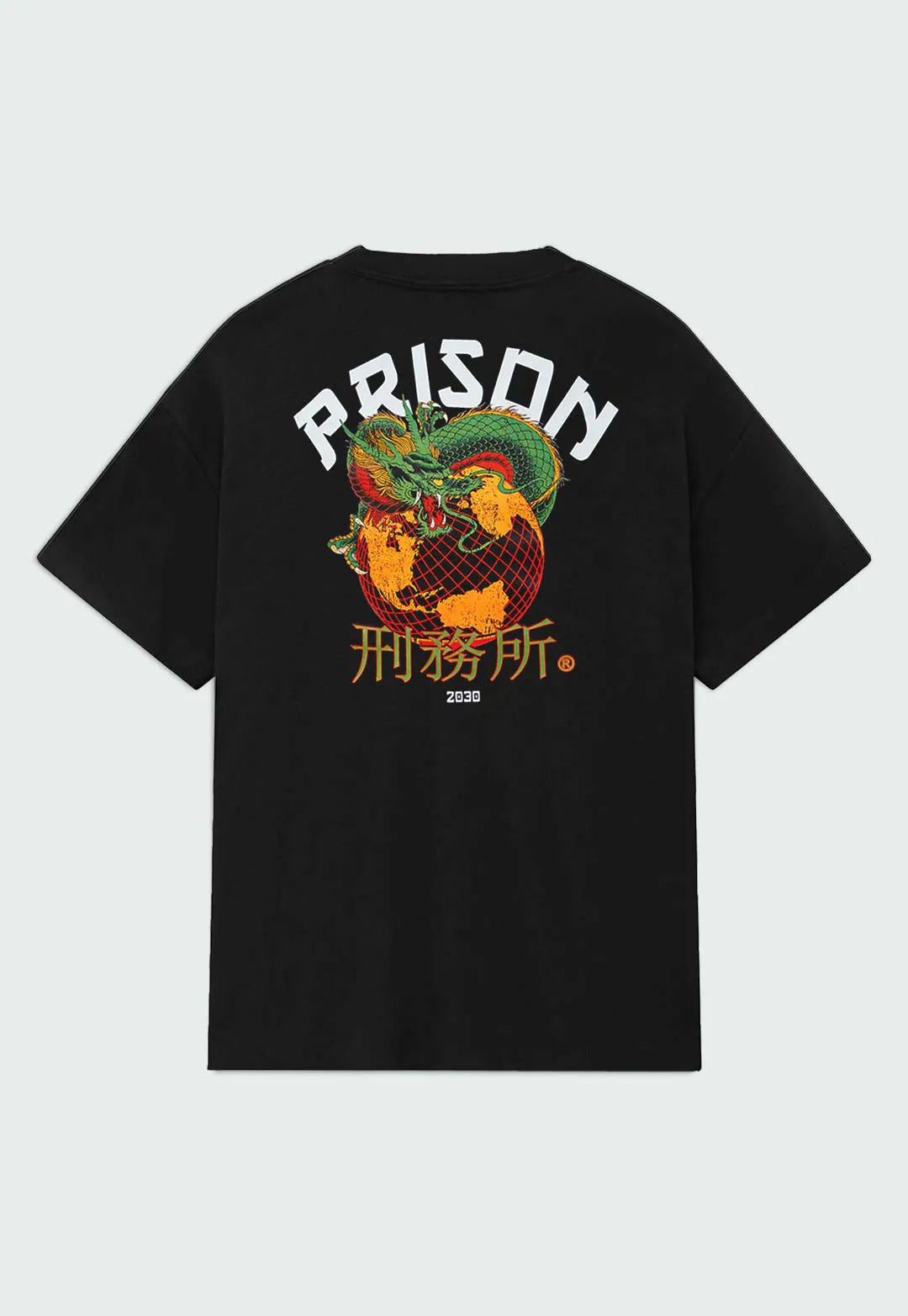 Camiseta Prison Global Dragon Preta