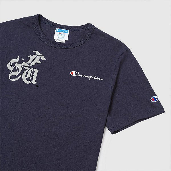 Camiseta Sufgang x Champion Stars 3M Heritage Navy Blue