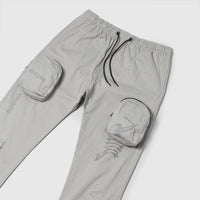 Calça  Bolso Removível Cinza