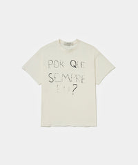 Por que sempre eu? Raw Edge T-shirt Bone White