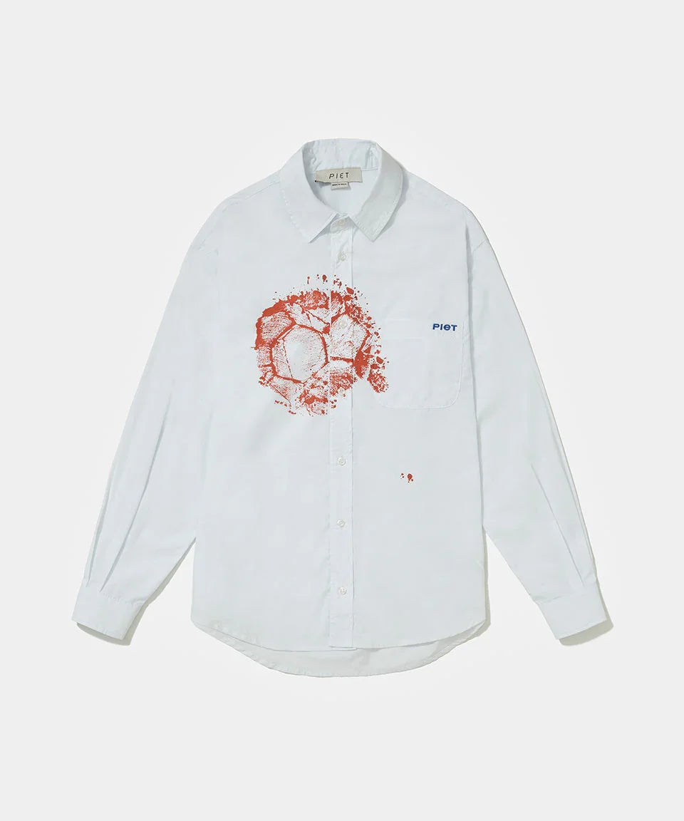 Football Long Sleeve Shirt White - Four Street