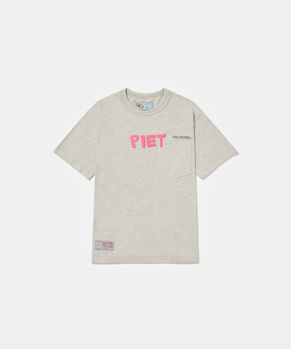 Piet + Pacaembu T-shirt - Grey