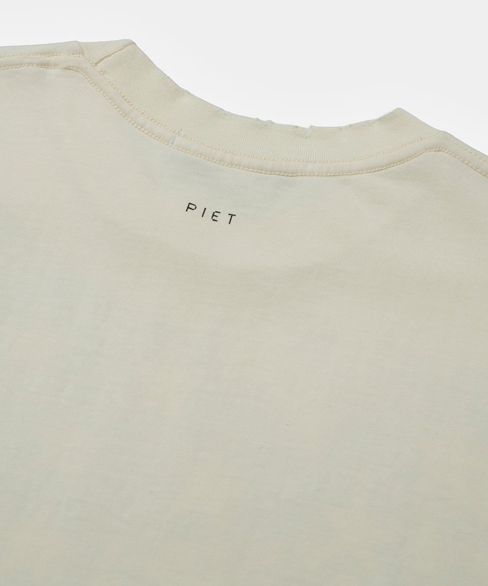 Camiseta PIET Emblem - Bone White