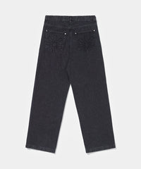 Loose Fit Black Denim - Black