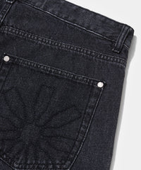 Loose Fit Black Denim - Black