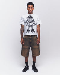 BERMUDA JEANS CURVALÍNEA DOUBLE HAND MARROM