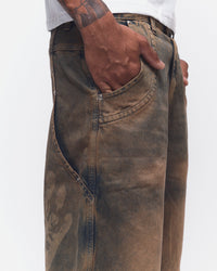 BERMUDA JEANS CURVALÍNEA DOUBLE HAND MARROM