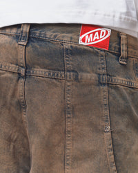 BERMUDA JEANS CURVALÍNEA DOUBLE HAND MARROM