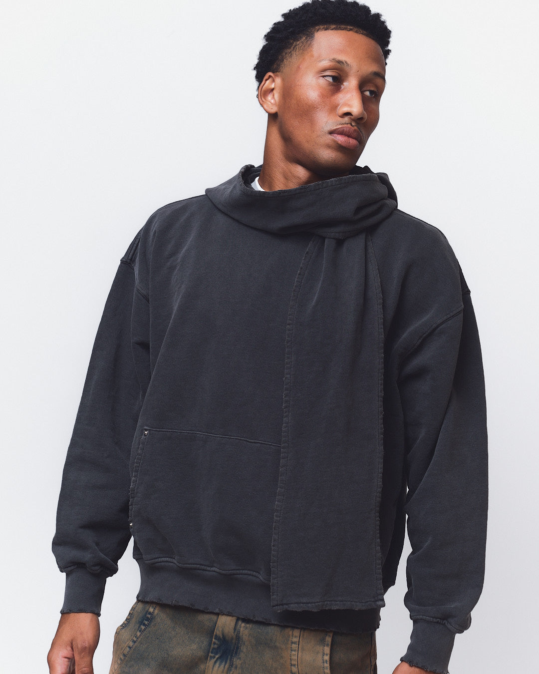 MOLETOM DURAG DE BRUXO CACHECOL DE TIME PRETO