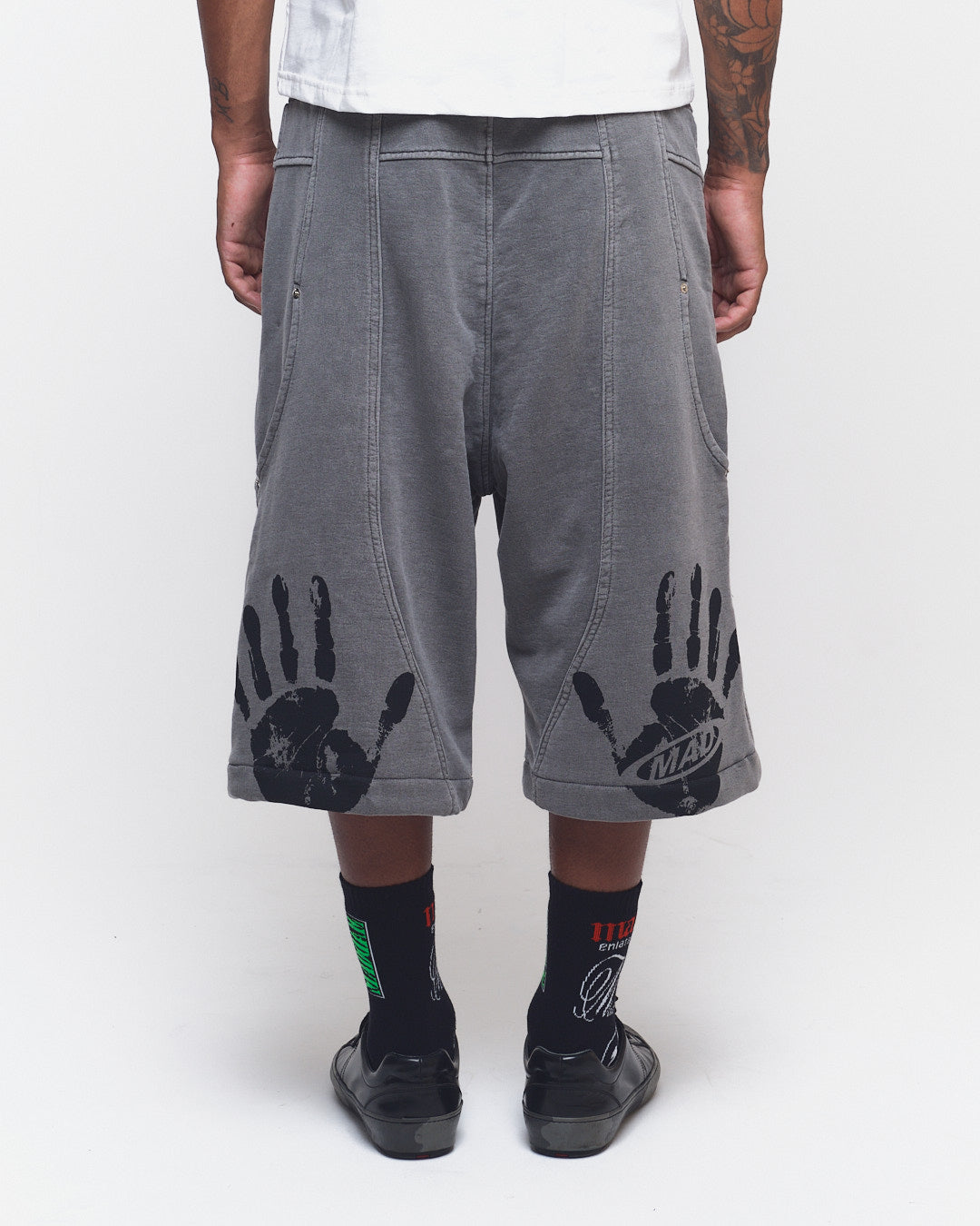 BERMUDA MOLETINHO DOUBLE HAND CINZA