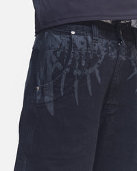 BERMUDA JEANS CURVALÍNEA CINTO TRIBAL