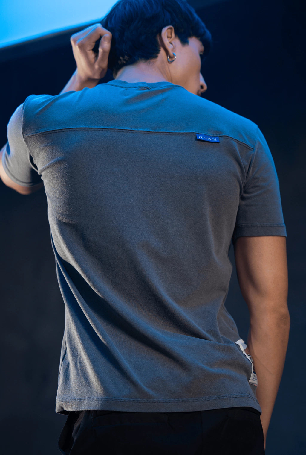 Camiseta Slim Cinza Estonado